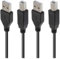 APM Câble d'imprimante 1,8 mètre, cordon USB 2.0 USB-A vers USB-B, Compatible Imprimante HP, Epson, Canon, Lexmark, Brother, Scanner, Disque Dur, Ordinateur, Coloris Noir, 570300 (Lot de 2)