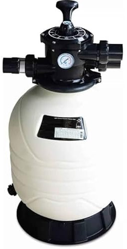 MFV17 Sand Filter for Pools & Spas, 7.5 m³/h Flow, 50mm Top Connection, HDPE Body, 2.8 Bar Pressure, 30,000L Capacity, Includes 6-Position Valve, Pressure Gauge, Easy Installation & Maintenance
