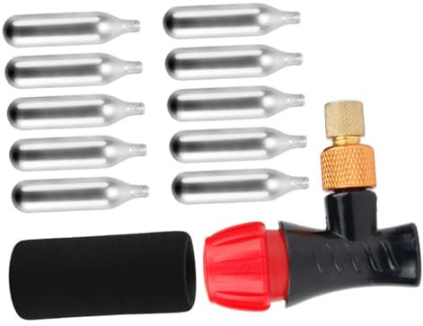 TOYANDONA Kit De Gonflage De Pneus De Vélo avec Bouteilles De Gaz Et Mallette De Transport pour Valves à Vis Et à Broche