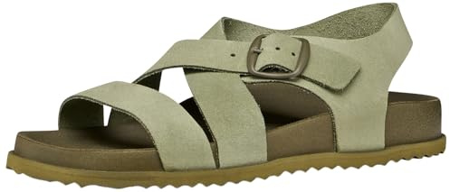 Geox Damen D SANDYBETT B Flat Sandal, Olive, 36 EU