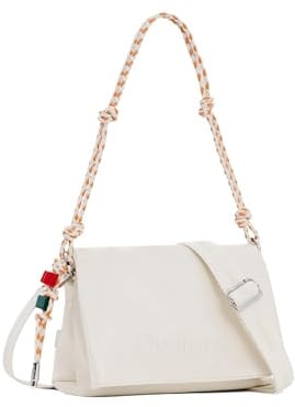 Desigual borsa a tracolla Half Logo Venecia 4.0 Crossbody Bag Ecru avorio