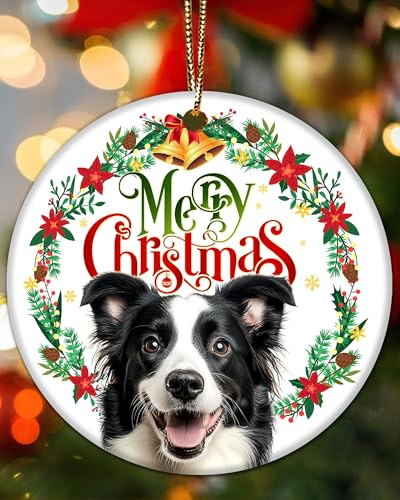 Weihnachtsbaumschmuck Hund, Christbaumschmuck Hund, Weihnachtsbaum Anhänger Hunde,Weihnachtsbaumschmuck Lustig, Hunde Weihnachten Deko für Christbaumschmuck Auto Anhänger