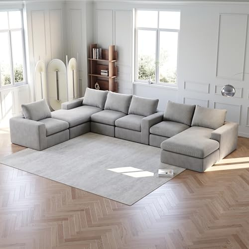 Ecksofa mit Schlaffunktion 250x160 cm - Couch - Eckcouch - L-Form - Schlaffsofa, Sofas mit Schlaffunktion Couch L Cordstoff Sofa, DREI Kissen, Keine Montage erforderlich, Hell Grau