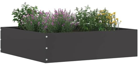 vidaXL Rasenkante 6 STK. 50 x 50 x 13 cm Stahl Schwarz