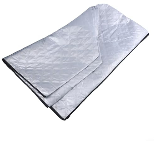 Shophubio Wassertank-Abdeckung für IBC-Tragetaschen und Regentonnen – robustes PVC-Außenmaterial mit Baumwollisolierung, UV-beständig, schneefest, thermische Gartenaufbewahrungsabdeckung (Silber)