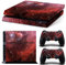 Morbuy PS4 Skin Vinyl Autocollant Decal Sticker pour Playstation 4 Console + 2 Dualshock Manette Set Skins (Ciel Rouge)