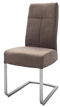 möbelando Schwingstuhl Esszimmerstuhl Schwinger Küchenstuhl Stuhl Polsterstuhl Talesia I (2-er Set) Sand