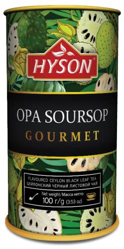 Hyson Aromatisierter Schwarzer Tee mit Anodastückchen 100g Black Tea Soursop
