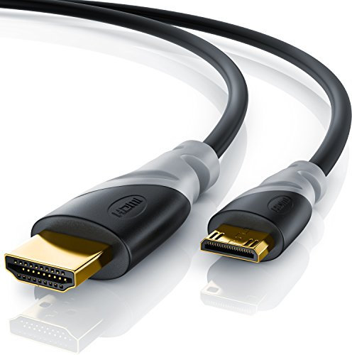 CSL - 10m Mini HDMI Kabel 1.4a Ultra HD Full HD HD Ready 3D Ethernet - 1080p 2160p 4k bei 30 Hz - 3 Fach geschirmt