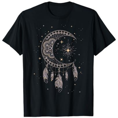 Dream Catcher Moon & Stars Boho T-Shirt