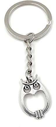 Onwomania - Eule Vogel Schlüsselanhänger - Metall Glücksbringer ideal als Geschenk z.B. für den besten Freund, die beste Freundin, Mama - Für Männer, Frauen & Kinder