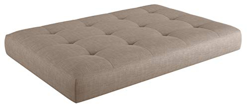 sunnypillow Palettenkissen Kaltschaum Palettenauflage Palettenpolster Palettensofa Sitzkissen Rückenlehne gesteppt Sitzkissen 120x60x15cm Sand