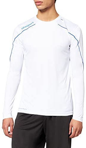 Uhlsport Stream 22 Long Sleeve Jersey Children's Long Sleeve Jersey - White/Azure, 164
