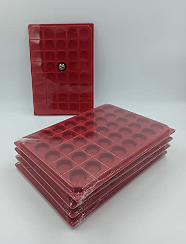Générique 10 Box/collecteurs/Plateaux Velours pour Rangement Capsules Champagne / 40 Cases Rondes avec Couvercle