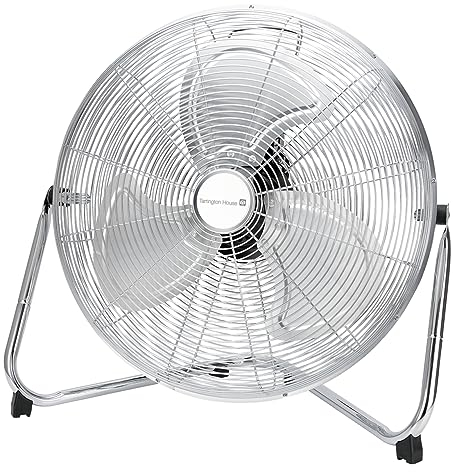 Tarrington House Ventilateur Wm²300, métal/aluminium pales de ventilateur : Ø 45 cm, 3 vitesses, 110 W, argenté