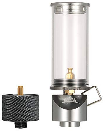 Lixada Luz de Gas Butano/Lámpara Camping + Adaptador para Cartucho de Gas + Estuche de Almacenamiento para Auto-Picnic Camping