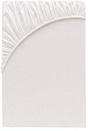 Class Home Collection Spannbettlaken Topper 180x200cm - 200x200cm Jersey Baumwolle Natur