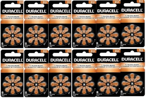 Duracell Hörgerätebatterien Größe 312 Pack 96 Batterien