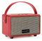 Bennett & Ross BB-820RD Blackmore Junior - Retro Bluetooth Lautsprecher in Lederoptik mit 5200 mAh Akku - Vintage Speaker mit 20W - MicroSD-Eingang mit MP3-Player - 3,5mm Aux-Anschluss - Rot