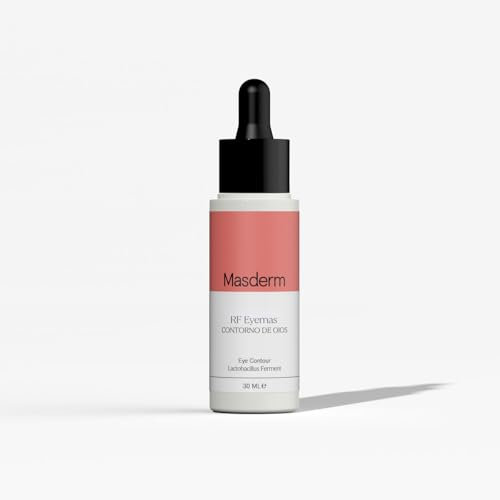 MASDERM - Abschwellende Augencreme für Tränensäcke und Augen - Anti-Falten - optisch wirksame Mikrokugeln, pflanzliche Hyaluronsäure, probiotische pflanzliche Tensoren - 15 ml