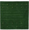 carpetfine Wollteppich Gabbeh Uni Quadratisch Grün 200x200 cm | Moderner Teppich für Wohn- und Schlafzimmer