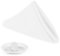 PLOYMONO Weiße robuste Stoffservietten – 43,2 x 43,2 cm feste waschbare Polyester-Servietten – Set mit 8 Servietten mit gesäumten Kanten – ideal für Hochzeiten, Partys, Bankette, Abendessen und mehr