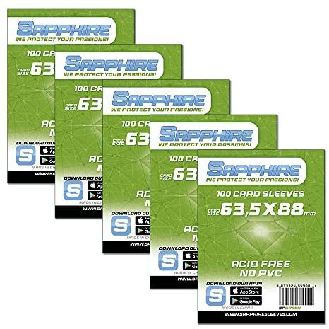 Red Glove - 5 Pack 100 Sapphire Sleeves Green 63,5 x 88 SPGREEN5P