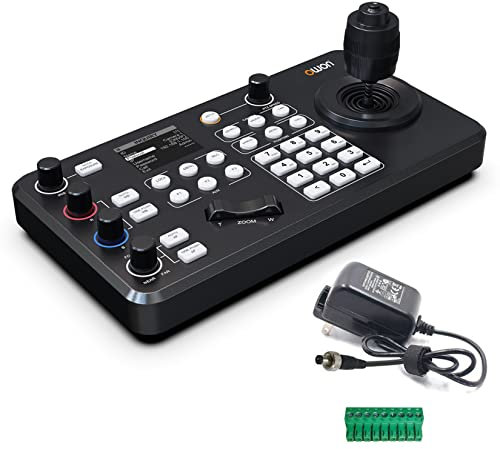 OWON PTZ Controller,Camera Joystick Controller Supports RS-422 / RS-485 / RS-232 / IP Control, Connects UP to 255 Cameras,Professional Provides The Ability to Control Aperture, Focus, White Balance