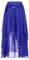 JEATHA Damen Pailletten Bauchtanz Rock Tanzrock mit Perlen Chiffonrock Tüllrock Indischer Tanz Rock Maxirock Tanzkostüm Bauchtanz Kostüm Royal Blau One Size