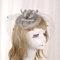 Damen Frauen Braut Haarschmuck mit Schleier Pillbox Hut elegant Netzschleier vintage Headwear Hochzeit Fascinator Haarreif Cocktail Tee Party Cosplay Fasching Kostüm Accessoires Kopfbedeckung,Grau