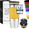 Milu Thermobecher Kaffee to go 370ml, 450ml Isolierbecher Kaffeebecher - 100% Auslaufsicher - Trinkbecher aus Edelstahl - Autobecher doppelwand Isolierung - Thermo Becher - Travel Mug (Mango, 370ml)
