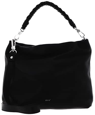 Abro Leather Dalia Hobo Bag Poppy Black/Nickel