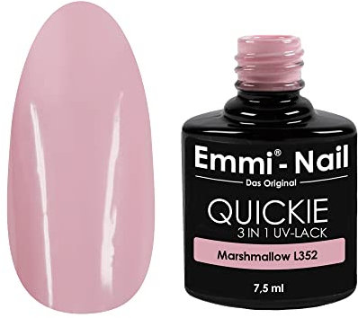 Emmi Nail Quickie Marshmallow 3in1 (Rosa L352) I LED UV Unter-, Farb-& Überlack I Bis zu 3 Wochen Glanz I Kratzfest, stoßfest, vegan I 7,5ml