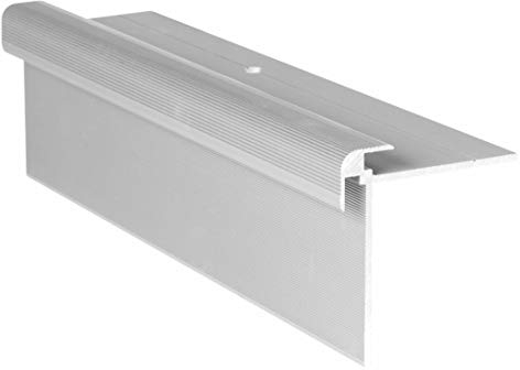 100 cm Treppenprofil CLASSIC 7 mm - Treppenkantenprofil für Treppenverkleidung und Treppenrenovierung - Farbe: Silber