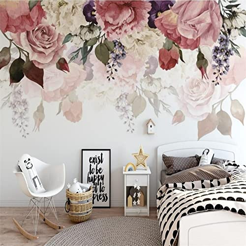 XAONUO Couleur Papier Peint Photo 3D Optique Coloré Mode Fleuri Trompe L Oeil | Déco Mural Tableaux Muraux Photo 140X70Cm Mural Décor Motif Poster Géant Stickers Muraux Optique Fond Effet