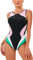 Maillot de Bain Une pièce Femmes Monokini Amincissante Grande Taille Sexy Push Up Maillots Compétition Femme M
