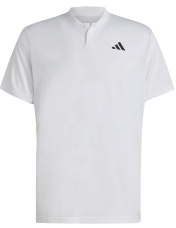 adidas Herren Club Tennis Henley Shirt, White, L