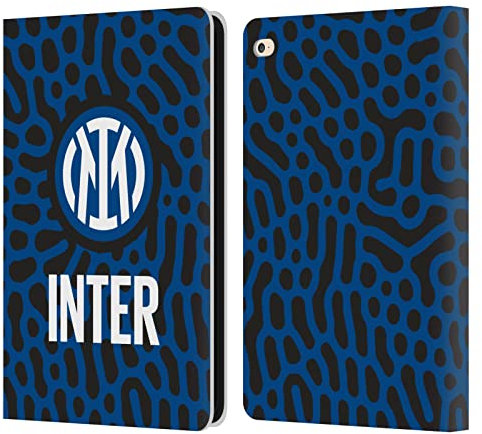 Head Case Designs Licenciado Oficialmente Inter Milan Resumen 2 Patrones Carcasa de Cuero Tipo Libro Compatible con Apple iPad Air 2 (2014)