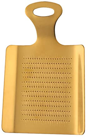 Duiaynke Ginger Grater, with Handle Durable Stainless Steel Graters Slicers, for Crushing Ginger Garlic Wasabi Grater (Gold)