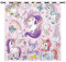 YUANZU Einhorn Vorhänge Kinder Regenbogen Tier Druck Ösen Gardinen mit Blickdichte Vorhang Kälteschutz Blackout Curtain Mädchenzimmer Schlafzimmer Verdunkelung Fenster, 2 Stück, H 137 x B 132 cm