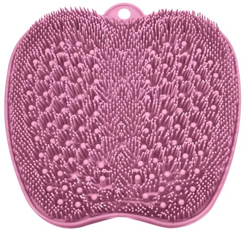 BESKAR Fußwäscher Bath Massage Pad mit Rutschfesten Saugnäpfen, Fuss Wäscher Dusche zum Reinigen der Füße Peeling No Bend, Fußpunkte Reflexzonenmatte zur Entspannung der Füße