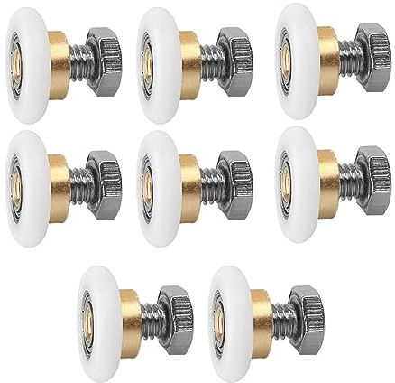 8 PCS Schiebetür-Rollen, Riemenscheiben Läufer, 20MM Ersatzteile Duschkabinen Duschtür, Schiebetür Ersatzrollen, Duschkabine Schiebetür Rollen, für Duschkabinentür Mit Schraube(20MM)