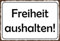 mrdeco Metall Schild 12x18cm gewölbt Freiheit aushalten Spruch Blechschild