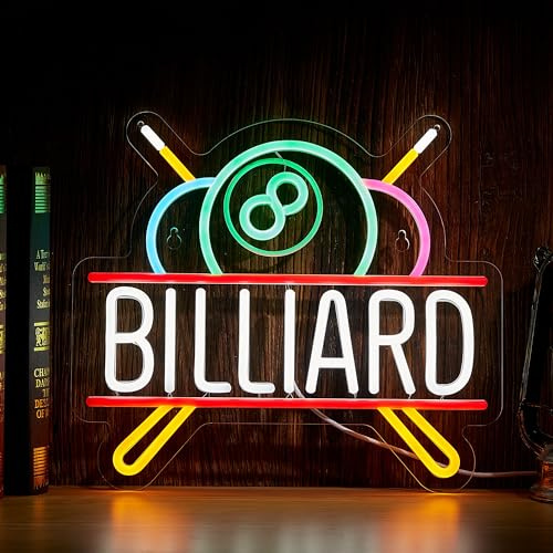 Billard-Neonschild für Wanddekoration, Poolraum, Spielzimmer, LED-Licht
