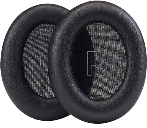 Replacement Q30 / Q35 Ear Pads for Anker Soundcore Life Q30 & Q35 BT Headphones, Ear Cushions Cup Cover with Protein Leather Skin and Memory Foam, Repair Part (Black)