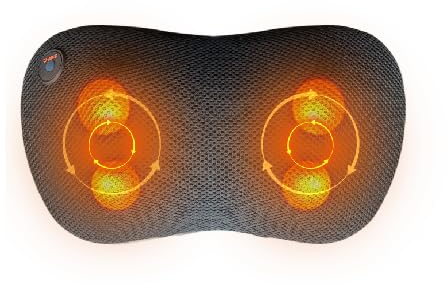 Massagekissen, 3 Geschwindigkeitsstufen, für Schultern und Nacken mit Wärme, 3D Shiatsu elletrisch mit Kabel, bidirektionale Massage