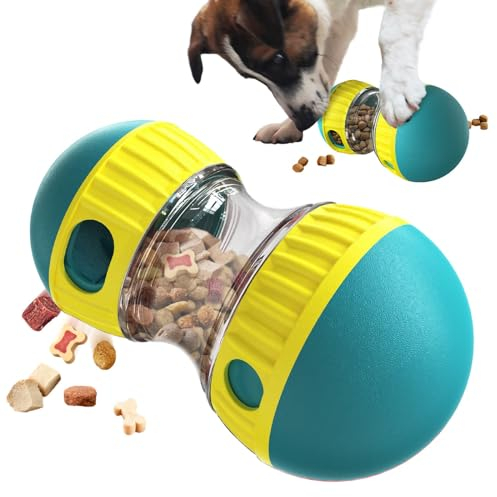 JWTEEE Interactive dog toys, Enrichment puzzle feeders for dogs, Treat dispensing ball, Slow feeder for Boredom Relief, Snack dispenser, Pet toys for Small to Medium Dog, Indoor & Outdoor (Green)