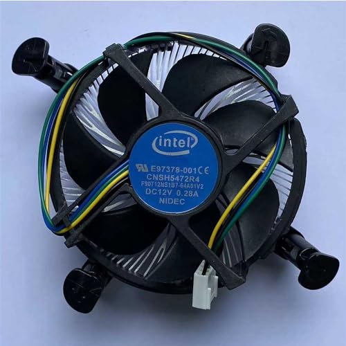 DEMICRATE E97378-001 12V 0.28A 775-Pin CPU Kühler für Desktop und Laptop, 15 cm, Luftkühlung, 4-polig, Laptopkühler