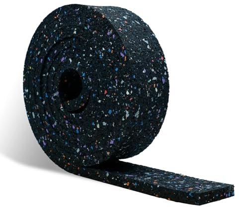 CCLIFE Rouleau De Tapis De Terrasse Patins De Terrasse En Granulés De Caoutchouc 2m X 80mm X 6mm Étanche Antidérapant Anti-choc Silencieux