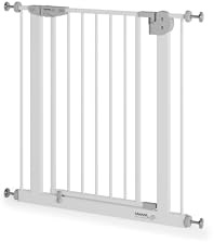 Sämann Türschutzgitter & Treppenschutzgitter mit Y-Spindel I 78-84 cm I Extra Höhe von 77 cm I Kindergitter mit 3-Fach Sicherung & Auto-Close Funktion I Kein Bohren notwendig